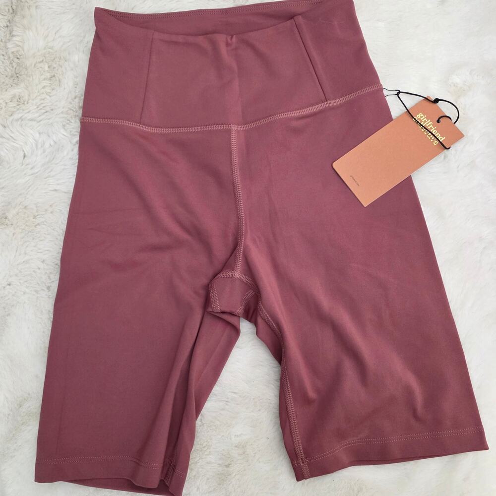 Girlfriend Collective High Rise 8" Inseam Biker Shorts Black NWT Size Small - Picture 8 of 8